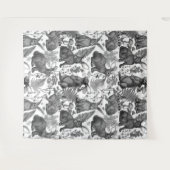 Lapins et flore boisée2 Tapisserie (Devant (Horizontal))