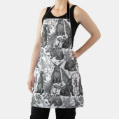 Lapins et flore boisée 2 tabliers (Insitu)