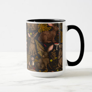 Lapins et flore boisée 3 Mug