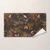 Lapins et flore boisée Ensemble de serviettes de b (Serviette à main)