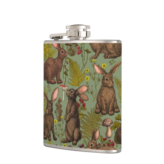 Lapins et flore boisée Flacon (Gauche)