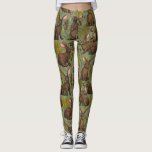 Lapins et flore boisée Leggings<br><div class="desc">Lapins et fougères de la flore des bois à la main champignons,  beriies et insectes</div>