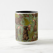 Lapins et flore boisée Mug (Centre)
