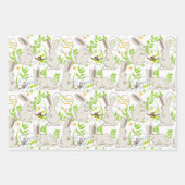 Lapins Et Oeufs Enveloppant Des Feuilles De Papier (Devant)