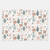 Lapins et ours Papier à envelopper Feuille plate E (Devant)