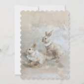 Lapins - Format invitation plate : 12,7 cm x 17,8  (Devant)