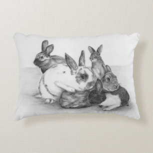 Lapins, lapins et plus de lapins Coussin
