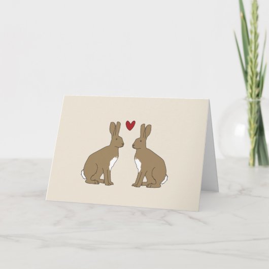 Lapins mignons de carte de Saint-Valentin (Devant)