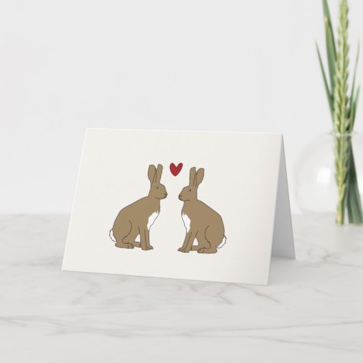 Lapins mignons de carte de Saint-Valentin (Devant)