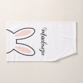 Lapins Mignons Minimalistes Personnalisés Joyeuses (Serviette à main)