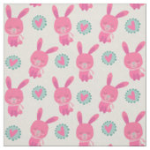 Lapins roses et tissu de coeur (Échantillon)
