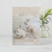 Lapins - Taille invitation plate : 12,7 cm x 17,8 (Debout devant)