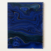 Lapis Blue Agate Swirls Personalized Planner (Achterkant)