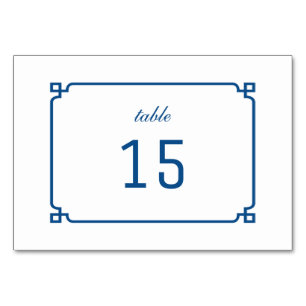 Lapis Blue Deco Chic Table Kaart