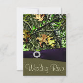 Lapis Chasse Violet Camo Mariage Cartes RSVP (Devant)