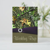 Lapis Chasse Violet Camo Mariage Cartes RSVP (Debout devant)