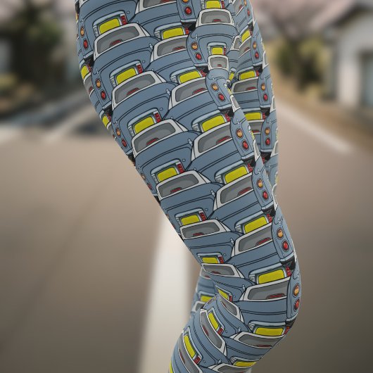Lapis Gray Figaro Car Pattern Figarations Leggings