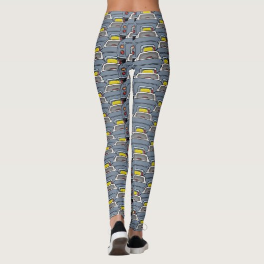 Lapis Gray Figaro Car Pattern Figarations Leggings (Achterkant)