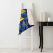 Lapis Lazuli Chessboard en Gold Chess Piecks Sherpa Deken (In situ)