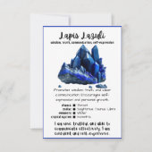 Lapis Lazuli Crystal Signification Carte (Devant)