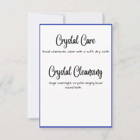 Lapis Lazuli Crystal Signification Carte (Dos)