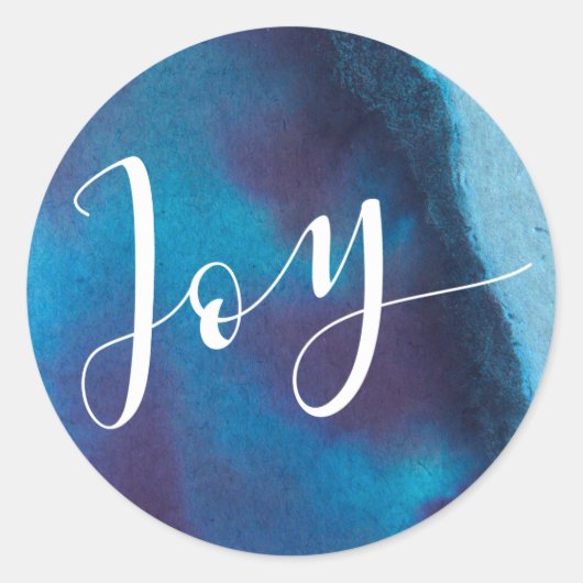 Lapis Lazuli Joy Holiday Ronde Sticker (Voorkant)