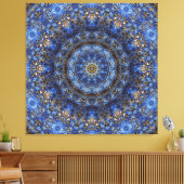 "Lapis lazuli laminaat" Mandala Canvas Afdruk (Insitu (Woonkamer))