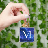 Lapis Lazuli met monogram Sleutelhanger (Hand)