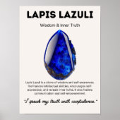 Lapis Lazuli Stone Crystal Betekenis Poster (Voorkant)