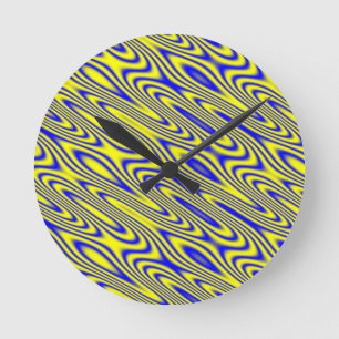 Lapis Lazuli Swirlies Abstracte wandklok Ronde Klok
