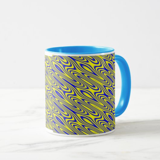 Lapis Lazuli Swirlies Mug Motif Abstrait (Devant droit)