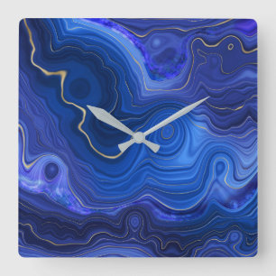 Lapis Lazuli Wall Clock Vierkante Klok