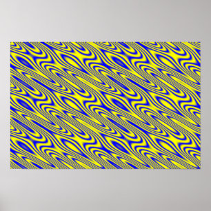 Lapis Lazuli Wervelende Abstracte Patroon Poster