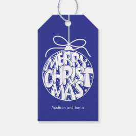 Lapis Merry Kerstfeest Ornament Holiday Cadeaulabel
