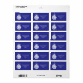 Lapis Merry Kerstmis Ornament Holiday Adres Etiket (Full Sheet)