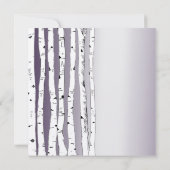 Lapis Purple Birch Tree Invitations de mariage (Dos)