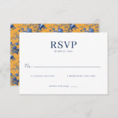 Lapis Rose Wedding RSVP Kaartje (Voorkant / Achterkant)