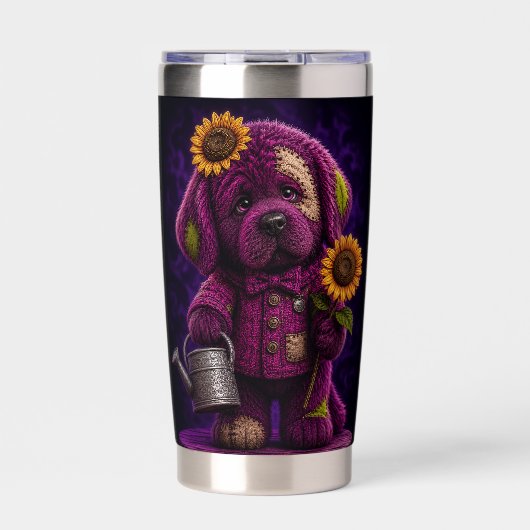 lapjes-decor Newfoundlander puppy Geïsoleerde Drinkbeker (Voorkant)