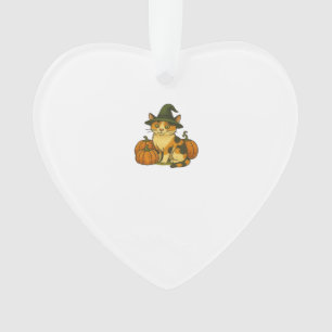 Lapjeskat Heks met Pompoenen Halloween Ontwerp Cl Ornament