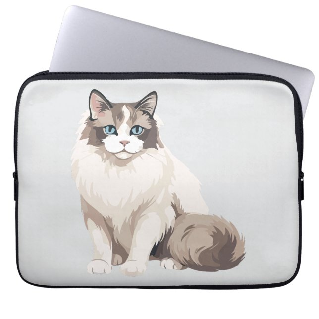 Lapjeskat Laptop Sleeve (Voorkant)