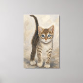 Lapjeskatje Canvas Afdruk (Voorkant)