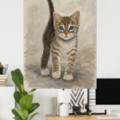 Lapjeskatje Poster (Thuiskantoor)