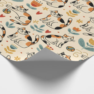 Lapjeskatten Naïeve Kunststijl Cadeaupapier