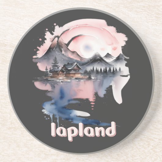 Lapland Adventures Zandsteen Onderzetter (Voorkant)