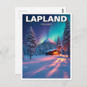Lapland Finland Reizen Briefkaart (Voorkant / Achterkant)