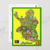 Lapland-kaart Briefkaart (Voorkant / Achterkant)