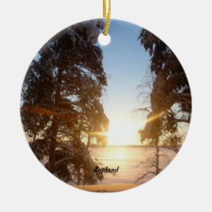 Lapland Landschap Keramisch Ornament