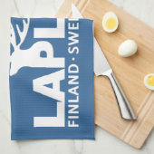 LAPLAND serviettes de cuisine personnalisées (Quart Plié)