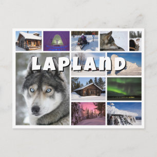 Lapland souvenir fotocollage briefkaart