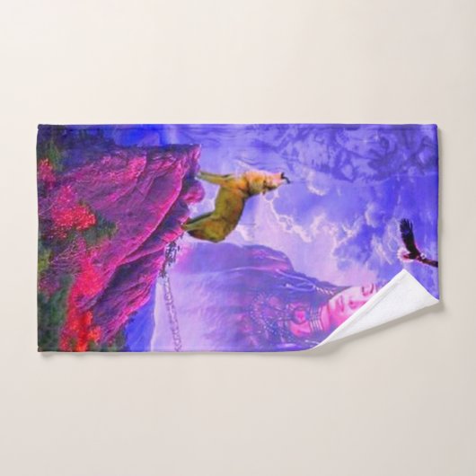 L'Appel Du Grand Esprit De Loup (Serviette à main)